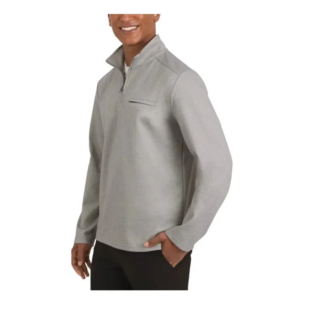 DKNY Men's Herringbone Quarter Zip Size M NEW # J535